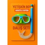 Avantaj Kapıda Mustran 4-8 Yaş Unisex Dalış Seti Şnorkel & Gözlük Maske Tatil Havuz Deniz Yüzme - Standart - Aquamarine