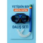 Avantaj Kapıda Mustran 4-8 Yaş Unisex Dalış Seti Şnorkel & Gözlük Maske Tatil Havuz Deniz Yüzme - Standart - Mavi