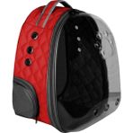 AvantajAl Markapet Kapitone Astronot Kedi Köpek Taşıma Çantası 28*32*40 cm Kırmızı - Çok Renkli - 37,6 cm