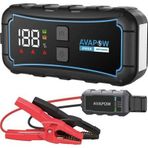 Avapow E5 Pro 12000MAH 2000A Jump Starter Taşınabilir Akü Takviye Kiti (Powerbank + LCD + LED Işık)