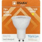 Avarson (1 Adet) Osaka 7W (50W) Sarı Işık (3000K) GU10 Duylu LED Spot Ampul