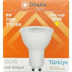 Avarson (1 Adet) Osaka 9W (70W) Sarı Işık (3000K) GU10 Duylu LED Çanak Ampul