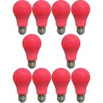 Avarson (10 Adet) Osaka 10W Pembe Işık E27 Duylu (Kalın Duy) LED Ampul