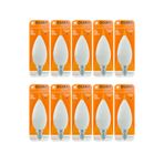 Avarson (10 Adet) Osaka 6W (50W) Günışığı (4000K) E14 Duylu (İnce Duy) Led Mum Ampul