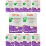 Avarson (10 Adet) Şavk 7W 6500K (Beyaz Işık) PAR20 E27 Duylu (Kalın Duy) LED Spot Ampul