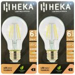 Avarson (2 Adet) Heka 6W (51W) 6500K (Beyaz Işık) E27 Duylu (Kalın Duy) LED Şeffaf Ampul