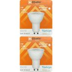 Avarson (2 Adet) Osaka 9W (70W) Beyaz Işık (6500K) GU10 Duylu LED Çanak Ampul