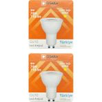 Avarson (2 Adet) Osaka 9W (70W) Sarı Işık (3000K) GU10 Duylu LED Çanak Ampul