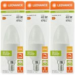 Avarson (3 Adet) Ledvance 4,9W Sarı Işık (2700K) E14 Duylu (Ince Duy) Dim Edilebilir LED Ampul