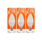 Avarson (3 adet) Osaka 7W (50W) Sarı Işık (3000K) E14 Duylu (Ince Duy) LED Mum Ampul