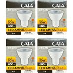 Avarson (4 adet) Cata 8W (50W) 3000K (Sarı Işık) GU10 DUYLU LED Spot Ampul