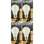Avarson (4 Adet) Heka 6W (51W) 6500K (Beyaz Işık) E27 Duylu (Kalın Duy) LED Şeffaf Ampul