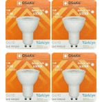 Avarson (4 Adet) Osaka 9W (70W) Beyaz Işık (6500K) GU10 Duylu LED Çanak Ampul