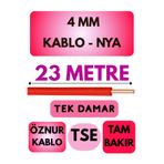 Avarson 4 MM NYA Enerji Kablosu, 23 Metre, Kırmızı