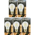 Avarson (5 Adet) Heka 6W (51W) 6500K (Beyaz Işık) E27 Duylu (Kalın Duy) LED Şeffaf Ampul