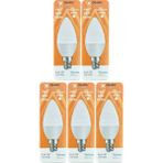 Avarson (5 adet) Osaka 7W (50W) Beyaz Işık (6500K) E14 Duylu (Ince Duy) LED Mum Ampul