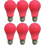 Avarson (6 Adet) Osaka 10W Pembe Işık E27 Duylu (Kalın Duy) LED Ampul