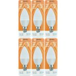 Avarson (6 adet) Osaka 7W (50W) Beyaz Işık (6500K) E14 Duylu (Ince Duy) LED Mum Ampul