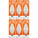 Avarson (6 Adet) Osaka 7W (50W) Sarı Işık (3000K) E14 Duylu (Ince Duy) LED Mum Ampul