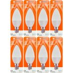Avarson (8 Adet) Osaka 7W (50W) Sarı Işık (3000K) E14 Duylu (Ince Duy) LED Mum Ampul