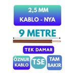 Avarson Öznur 2,5 MM NYA Kablo, 9 Metre, Kahverengi