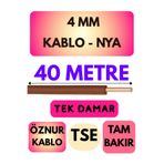 Avarson Öznur 4 MM NYA Kablo, 40 Metre, Kahverengi