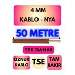 Avarson Öznur 4 MM NYA Kablo, 50 Metre, Kahverengi