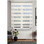 Avart Digital Modern ve Şık Soyut Yaprak Desenli Zebra Stor Perde (Bej) - Dijital Baskılı Zebra Stor Perde