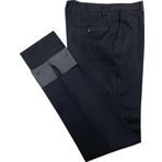 Avasar Erkek Lacivert Çizgili Regular Fit Kumaş Pantolon-7227