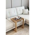 AVC Trade C Tipi Ergonomik Koltuk Kenarı Laptop & Kahve Sehpası - Servis Sehpası - Ahşap