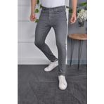 Avcı Erkek Jeans Skinny Fit Likralı Antrasit Gri Dar Paça Kot Pantolon