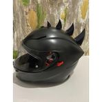 Avcı Motor Motosiklet Kask Dikeni 4 Lü Kask Aksesuarı Kask Sivri Uçlar - Dikenli Görünüm Kask Aparat - Siyah