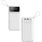Avcı Teknoloji Market 10000 Mah Powerbank Hızlı Şarj LED Göstergeli Taşınabilir Askılı Şarj Cihazı USB Type-C - Beyaz