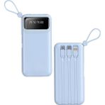 Avcı Teknoloji Market 10000 Mah Powerbank Hızlı Şarj LED Göstergeli Taşınabilir Askılı Şarj Cihazı USB Type-C - Mavi
