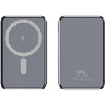 Avcı Teknoloji Market 5000 Mah Kablosuz Powerbank 15W Manyetik Wireless Hızlı Şarj Taşınabilir Ince Şarj Cihazı - Gri