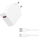 Avcı Teknoloji Market 67W Usb-C Type-C Hızlı Şarj Adaptörü PD Destekli Ev Şarj Seti Beyaz Renk
