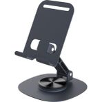 Avcı Teknoloji Market Ayarlanabilir 360 Derece Dönen Metal Masaüstü Telefon Tutucu Stand - Siyah