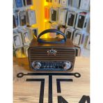 Avcı Teknoloji Market Nostaljik Radyo Bluetooth USB Sd Kart Fm Am Şarjlı Taşınabilir Retro Radyo - Kahverengi