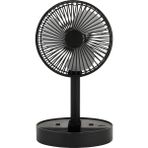 Avcı Teknoloji Market Şarjlı Teleskopik Masaüstü Vantilatör Katlanabilir Taşınabilir Mini Fan - Siyah