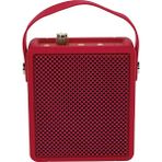 Avcı Teknoloji Market Vintage Görünümlü Deri Saplı Bluetooth Speaker Taşınabilir Şarjlı Kablosuz Ses Kutusu - Kırmızı