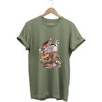 Avcılık Hunter Keklik Avcılığı Baskılı Regular Fit %100 Pamuk T-Shirt - Haki - 3XL