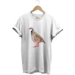 Avcılık Keklik Avcılığı Keklik Kuşu Baskılı Regular Fit %100 Pamuk T-Shirt - Beyaz - XL