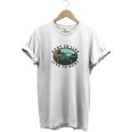 Avcılık Live To Hunt Doğa Ağaç Baskılı Regular Fit %100 Pamuk T-Shirt - Beyaz - 2XL