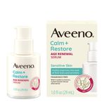Aveeno Calm + Restore Age Renewal Kırışıklık Karşıtı Yüz Serumu, Besleyici Yulaf ve Kızılcık Özlü Yaşlanma Karşıtı Serum, İnce Çizgilerin Görünümünü Görünür Şekilde İyileştirir, Kokusuz, 1,0 fl. Oz