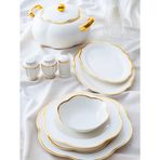 Aveline Gold 12 Kişilik 60 Parça Porselen Yemek Takımı