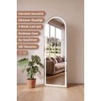 Avend 3 Renk Işıklı Hd Görüntü Kırılmaz Hareket Sensörlü Ledli Ayna Ayaklı Büyük Boy Aynası 180 x 70 cm - Siyah