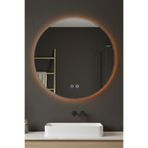 Avend Akıllı Ayna Buhar Tutmayan 3 Renk Ledli Gümüş Çerçeveli Dokunmatik Banyo Lavabo Makyaj Duvar Aynası 70 CM