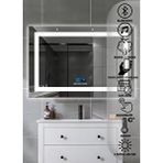Avend Dokunmatik Akıllı Ayna Bluetoothlu Buhar Tutmayan Hd 3 Renk Ledli Banyo Aynası Dekoratif Ofis Duvar Lavabo Aynası 60x80 Renksiz
