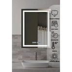 Avend Dokunmatik Akıllı Ayna Hd 3 Renk Ledli Buhar Tutmayan Banyo Aynası Dekoratif Ofis Duvar Lavabo Aynası 90x60 cm Renksiz