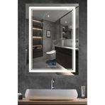 Avend HD Akıllı Ayna Bluetoothlu Buhar Tutmaz 3 Renk Ledli HD Ofis Duvar Lavabo Banyo Aynası 60x80